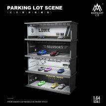 TIMEMICRO&MoreArt 1:64 LBWK RocketBunny HKS Advan Martini-Thema kann ein leichtes Version-Montageszenenmodell überlegen