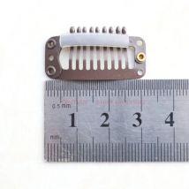 3,2 cm Clips Für Haarverlängerungen 100 Stücke Tropfenform 9 zähne Edelstahl Clips Kämme Snap Clip Für Friseursalon verwenden Perücke DIY Werkzeuge