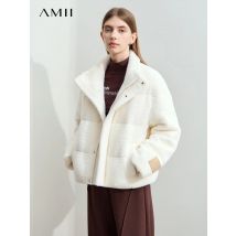AMII Minimalistische Daunenjacke für Damen, 2025, Winter, neuer warmer unterer Flor, Entendaunen, lockerer, dicker weiblicher Pendlermantel 12444008