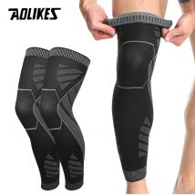 AOLIKES Sport Maniche a compressione per gambe complete Ginocchiere Protezione di supporto per sollevamento pesi Artrite Sollievo dal dolore articolare