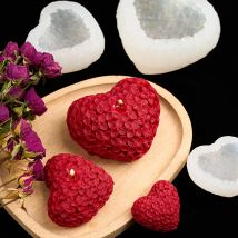 3D Liebe Blume Silikon Kerze Form DIY Valentinstag Herz Duft Seife Formen Gips Harz Schokolade Backen Herstellung Kit