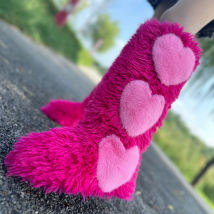 2024 Winter Oberschenkel hohe flauschige Stiefel Damen pelzigen Fuchs Fuchs Pelz lange warme Schuhe Frauen neue Designer Plüsch kniehohe Pelz Stiefel Mädchen