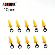 Ackibbik 10pcs/set Carp Bait Screws with Ring Boilies Bait Screw for Hair Chod Ronnie Rig Tool Carp Fishing Accessories
