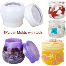 1 Set Silikon Glas Harz Form Mit Deckel Pudding Glas Silikon Formen Für Epoxidharz Gießen DIY Süßigkeiten Lagerung Container Formen