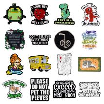 School Bus Quotes Enamel Pin Dinosaur Lapel Pins Women Men Badge on Backpack Clothing Accessories Fashion Jewelry Friend Gifts