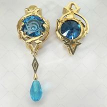 Spiel Genshin Impact Focal ors Furina Ohrringe Gott Element Auge Gottes Anhänger Halskette Schlüssel bund für Cosplay täglichen Gebrauch Fans Geschenke