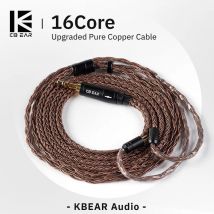 KBEAR 16-rdzeniowy kabel słuchawkowy z czystej miedzi 2PIN/MMCX/QDC złącze słuchawek dousznych do słuchawek KZ EDX ZSN PRO BLON BL-03 KBEAR KS1