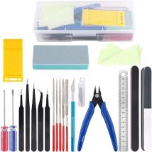 21-teiliges Modell-Werkzeug-Set, professionelles Hobby-Baugruppen-Werkzeug-Set, Modellierer, grundlegende Werkzeuge, Bastelset für Modellbau, Heimwerken