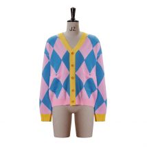 Auf Lager Film Howl Cosplay Unisex Strickjacke Gestrickte Pullover Lose Einreiher Studenten V-ausschnitt Strickwaren Koreanische Strickjacken Tops