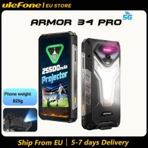 Ulefone Armor 34 Pro 5G AI Rugged Phone 25500mAh Proiettore integrato Fino a 32GB+512GB ROM 120Hz 6.95" Smartphone NFC Telefono cellulare