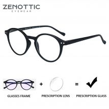  ZENOTTIC Retro kleine runde Korrektionsbrille, kreisförmige progressive Brille, photochrome optische Brille für Damen und Herren