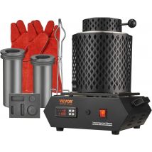 Elektryczna piec do topienia Sihao 1350W 2102 ℉ /1150 ℃   Tygielki do pieców elektrycznych do topienia złota, srebra, miedzi, aluminium