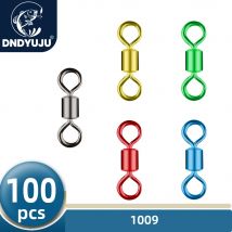 DNDYUJU 100 pz Connettore Da Pesca Colorato Anello Girevole Americano 8 Attrezzi Da Pesca Attrezzatura Da Pesca Professionale Accessori Connettore