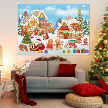 Weihnachten Filz Geschichte Board Set Lernen Interaktive Kit DIY Dekoration Set Santa Weihnachtsbaum Wand Hängen Geschenk für Weihnachten Party