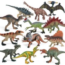 Mini Jurassic Dinosaurier Action-figuren Simulieren Solide Vintage Tyrannosaurus Rex Triceratops Modell Spielzeug Für Kinder Weihnachten Geschenke