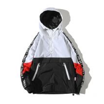 Kapuzenjacke Herrenmode Neuheiten Nähte Druck Hip Hop Jacken Freizeitjacke Mantel Mann Streetwear