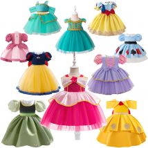Baby Mädchen Prinzessin Kleid Kleines Kind Schneewittchen Cosplay Kostüm Kleinkind Kinder Belle Elegantes Kleid Jasmin Rapunzel Outfits