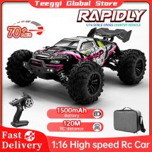 Teeggi 16101 /16102 PRO 1:16 70KM/H 4WD Auto RC ad alta velocità con luce LED Drift RC Off-Road Car Monster Truck Giocattolo per i regali del capretto