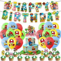 Cartoon Super Mario Tema Palloncini fai da te Articoli per feste Compleanno Banner Palloncino in lattice Decorazione Forniture per torte Giocattoli per bambini regalo