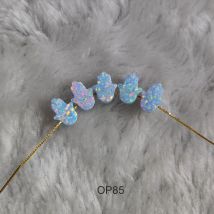 20/50 Stück Hamsa-Handperlen für die Schmuckherstellung, 8 x 10 mm, Opal-Fatima-Handperlen zum Basteln