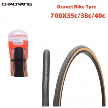 CHAOYANG Gravel Bike Tyre, Cross country Road Bicycle Brown edge Tire, 700X32c 35C 38C 40C Retro Outer tyre