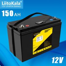 LiitoKala-Lifepo4 paquete de baterías de litio, fosfato de hierro, ciclo profundo, 12,8 V, 150Ah, 100Ah, 120AH, 300Ah, para inversor de motor de barco