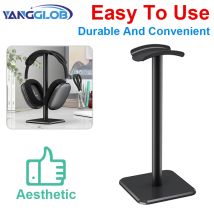 Aluminium Alloy Headphone Stand Holder Space Saving Gaming Headset Stand Rack Desktop Organizer Display Earphone Hanger Bracket