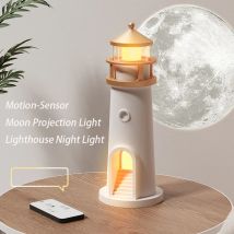 Lampa Księżycowa Projektor Latarnia Morska Lampki Nocne Pilot Zdalnego Sterowania Bluetooth Muzyka Czujnik Ruchu Światła Ambientowe Prezent na Boże Narodzenie Urodziny