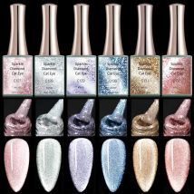 Canni 6 Farben/Set Neues 16 ml UV/LED Nagelgel-Nagellack-Set für Nagelstudio, professionelles, langlebiges Soak Off UV-Gel-Lack-Set