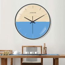 1PC Doppel Farbe Wanduhr Ruhig Quarzwerk Wohnzimmer Schlafzimmer Hof Dekoration Glas Uhr Zifferblatt Mode Urlaub Geschenk