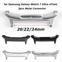 for Samsung Galaxy Watch 7 Ultra 47mm Strap Metal Adapter Connector 20mm 22mm 24mm Band Connectors Stainless Steel Watch Adapter