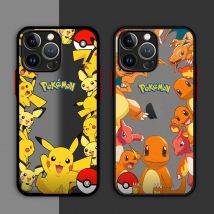 Hot Anime Cartoon Pokemon Fall Für Apple iPhone 11 13 15 Pro Max 14 Plus 12 Mini 7 8 SE X XS XR 6 Zurück Telefon Abdeckung PC Harte Funda