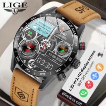 Lige business smart watch männer bluetooth call gesundheits monitor ip67 wasserdicht fitness tracker smart armband uhr smartwatch 2024
