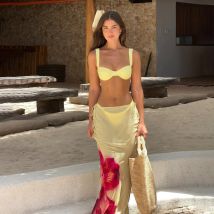 3-teiliger Bikini-Badeanzug für Damen, 2024, weibliche Badebekleidung, sexy Bikini-Set, Badeanzug, Badeanzug, langes Kleid, Vertuschungen, Strandmode