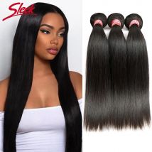Sleek Gerade Haar Bundles Brasilianische Haar Bundles Remy Menschenhaar Extensions 1/3/4 Bundle Angebote Weben Doppel Schuss Weben