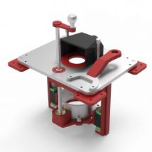 ENJOYWOOD Große umgekehrte Hebeplattform mit 65 mm Durchmesser, verstellbarer Präzisions-Fräslift für Werkbank-Trimmer-Graviermaschine