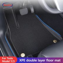 NovaAcc per Tesla Model Y 3 Double Layer Straight Fleece Floor MatsSoft fodera per pavimenti accessori per tappetini per tutte le stagioni