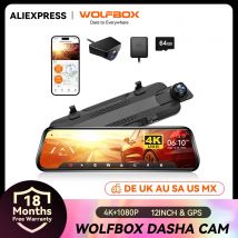 WOLFBOX G930 10 pollici Wifi Dash Camera 4K DVR per auto FOV 140 Telecamera a specchio Dash Cam per auto 24H Parking View Touch Screen Videoregistratore