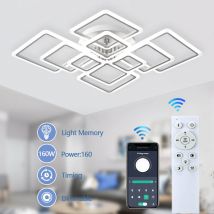 LED Acrylic Ceiling Light Chandelier Square Pendats Lights Lamp Dimming Remote Control Indoor Lighting Fixture Living Room Decor