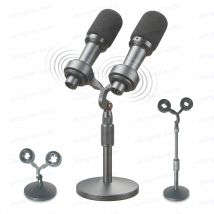 VIP55SM Dual Microphone Installation Kit Universal Stand for SM57 Presidential Microphone Twin Support Microphone Shock Mount
