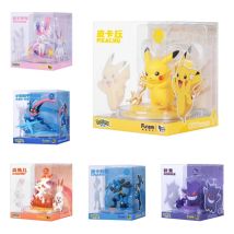 Pokemon 6 Stile Genuino Lucario Pikachu Gengar Greninja Modello di Bambola Ornamento Anime Action Figure Giocattoli Per Bambini Regalo Di Compleanno