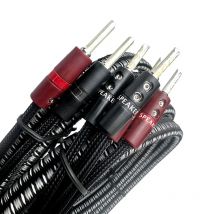 1pair K2 Speaker Cable BFA Silver Banana / Y Spade Plug Biwire 2 To 4 / Single Line HiFi Audio Amplifier Speaker Wire