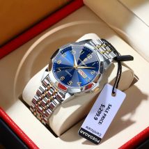 POEDAGAR Top Luxus Männer Uhr Wasserdicht Leucht Datum Woche Quarz männer Sport Uhren Edelstahl Mode Lässig Mann Uhr