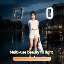 Nowa ręczna lampa LED w kształcie pierścienia, ładowalna, przenośna, do telefonu komórkowego, do transmisji na żywo, fotografii, biurkowa lampa do selfie w kształcie klatki dla królika.