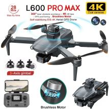 Nuevo L600 PRO MAX/PRO GPS Drone 5KM 4K cámara Dual profesional HD cardán de 3 ejes 360 °   Juguete cuadricóptero sin escobillas para evitar obstáculos
