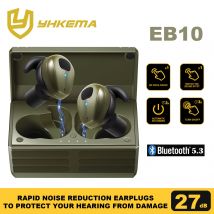 2024 YHKEMA Taktische EB10 Bluetooth Ohrstöpsel Noise Cancelling Schießen Ohrstöpsel Sound Pickup Kopfhörer Noise Cancelling Headset