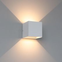 Lampada da parete impermeabile a LED da 6 W/12 W in nero/bianco/grigio per illuminazione decorativa per interni ed esterni Lampade da parete in alluminio AC 110 V 220 V