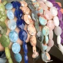 Natürliche Faceted Türkisen Verkrustete Achate Jade Snakeskin Jaspers Stein Oval Runde Form Perle Für Schmuck Machen DIY Armband Zubehör