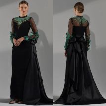 Maßgeschneiderte, exquisite Jersey-Falte, A-Linie, O-Ausschnitt, lange Kleider, maßgeschneiderte Anlasskleider, moderner Stil, Pastrol, Unisex, chinesischer Stil