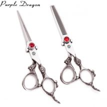 Profession elle Friseurs chere 6 "Japan 440c lila Drachen Haars ch neides chere Drachen griff Ausdünnung schere Haars chere z9007